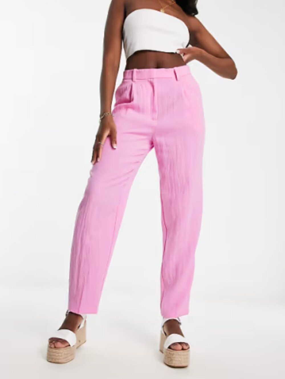 Pink Linen Trousers